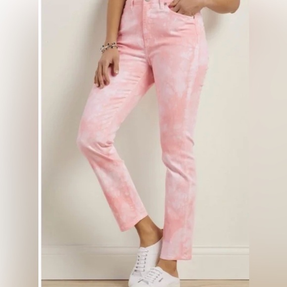 Soft Surroundings Denim - Soft Surroundings Pink Tie-Dye Jeans